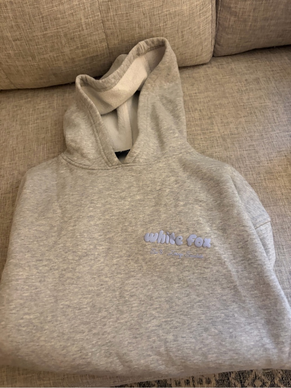 White Fox Boutique Light Gray Pullover Hoodie